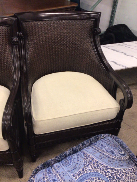 AS-IS Tommy Bahama Arm Chair(Knick In Arm)