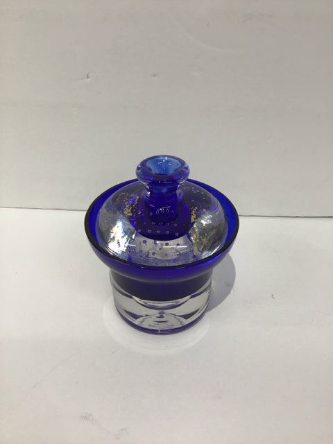 Cobalt Blue Crystal Trinket Box