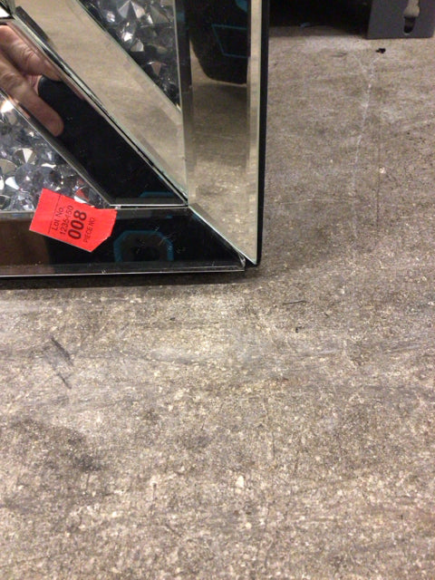 23 1/2" X 63" AS-IS Coaster Furniture Chrome Framed Mirror(Knick In Mirror)