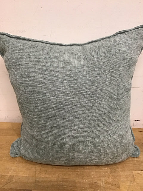 18" Teal Woven Pillow