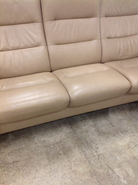 Sofa- Cream Leather Recline