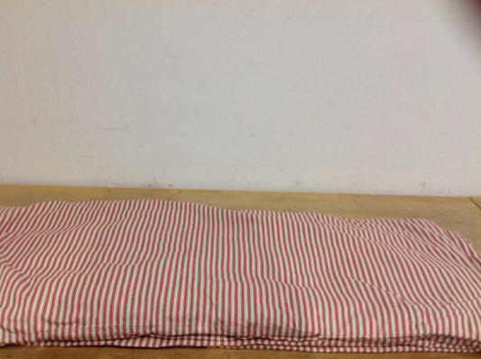Queen Pottery Barn Red Striped Duvet Cover
