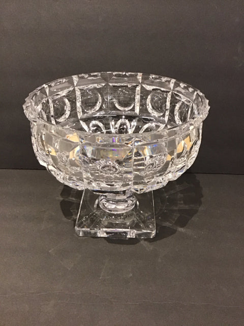 8" Cut Crystal Serving Bowl w/Pedestal