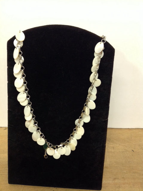 Silver Necklace w/MOP Pieces