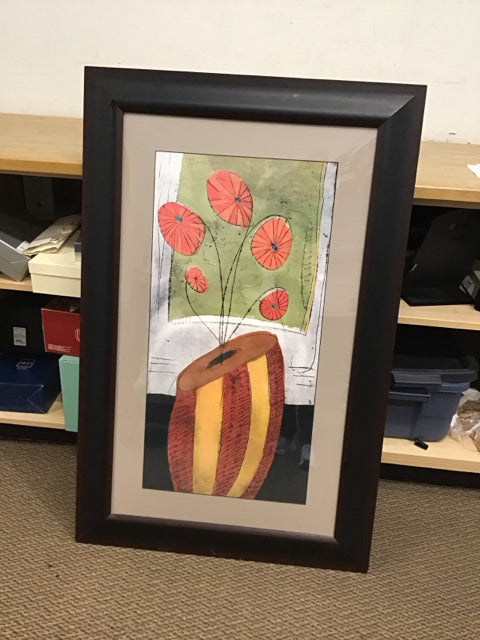 29x45 Framed "Les Fleurs Ephemeral" Mark Cabral