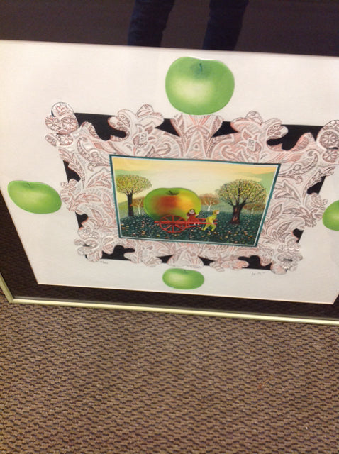 Wall Decor-31" X 27" Signed Green Apples