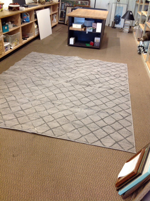8x10 Theoni Grey Abstract Lattice Rug