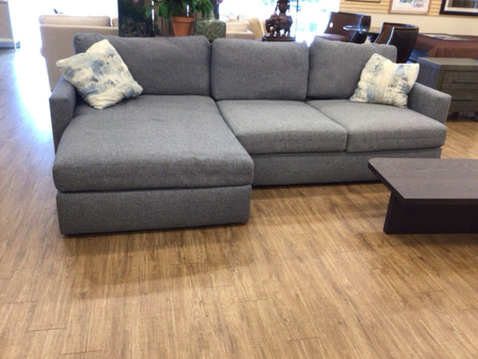 Grey Fabric Two Pc Sectional