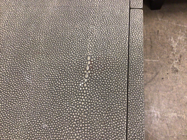 30"H x 48"W x 16"D AS-IS Interlude Home Morand Shagreen Desk/Console