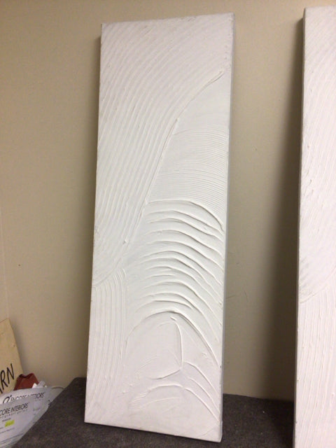 36" X 12" Textured Abstract Print On Canvas