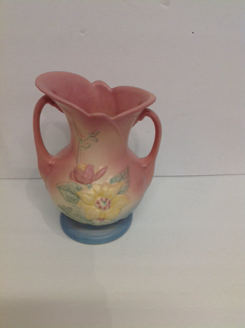 9" Pink Porcelain Pitcher w/Raised Flowers