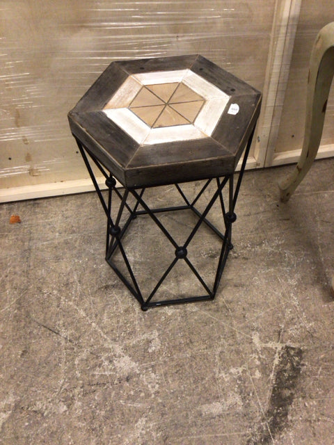 Tile Inlay Top End Table
