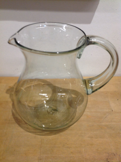 9" Clear Glass Pitcher