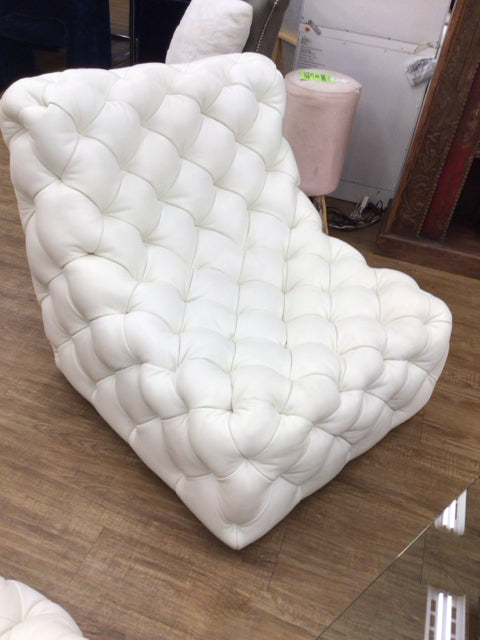 Bernhardt Rigby Leather Tufted Swivel Chair