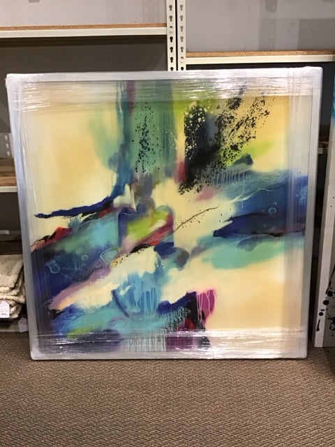 50"Sq Multicolor Abstract
