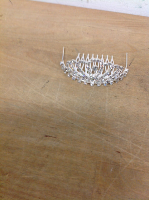 Women's- Silver Rhinestone Hair Comb