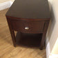 AS-IS American Drew Dark Wood One Darwer End Table