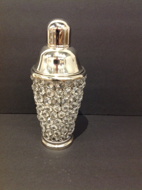 Metal Martini Shaker w/Crystals