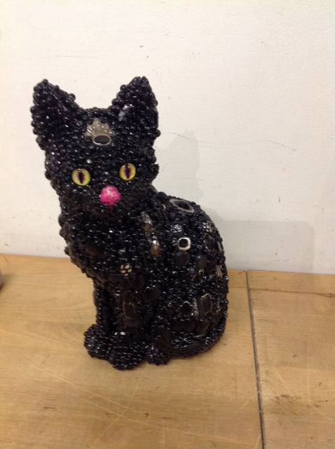 7" X 12" Black Cat Hemi By Susan David