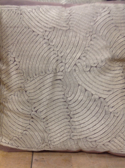Pillow- 18" Brown & Tan Silk