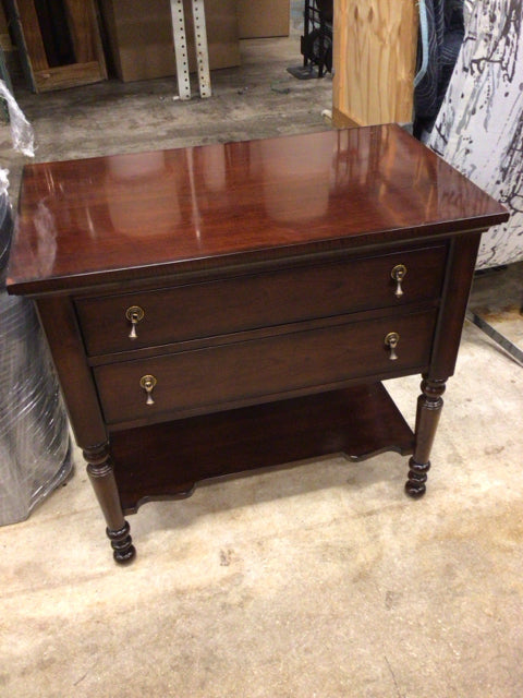 Hickory White Two Drawer Nightstand