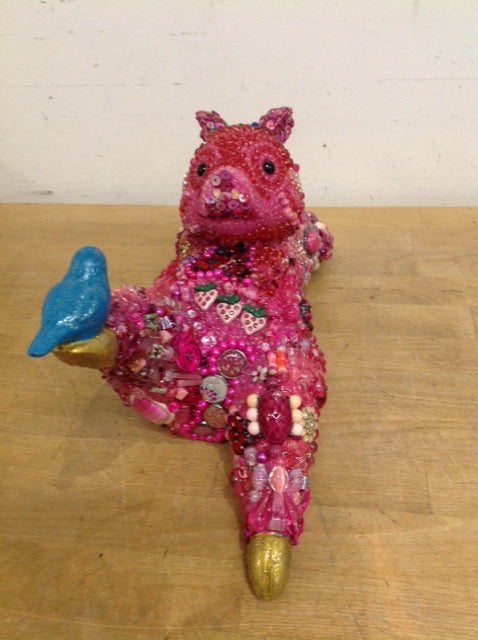 15" X 5" Pink Pig Piglet By Susan David