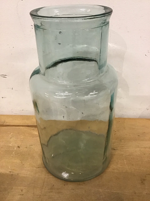 11" Green Glass Vase