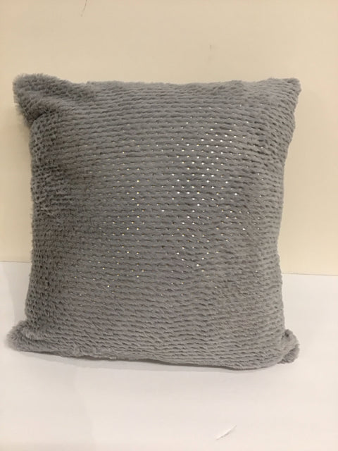 Grey Fleece Pillow w/Gilt Specks