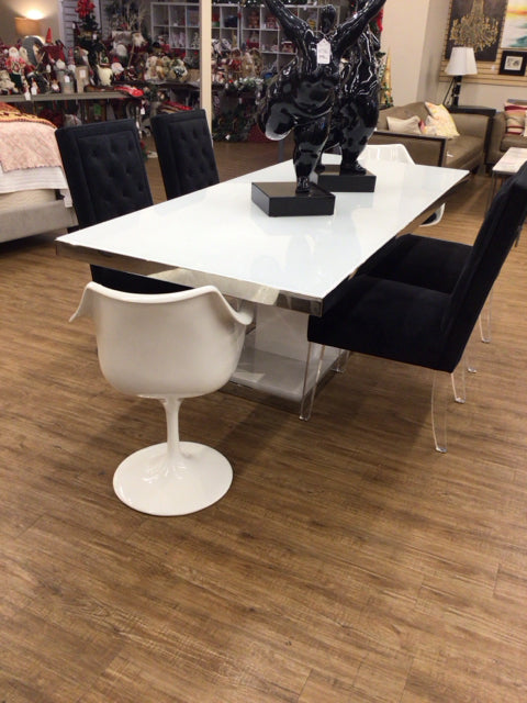 78.75" X 30.50" X 39.38" City Furniture Miami White Rectangular Dining Table