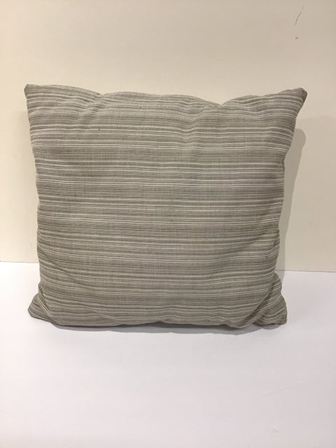 Small Grey Striped Pillow