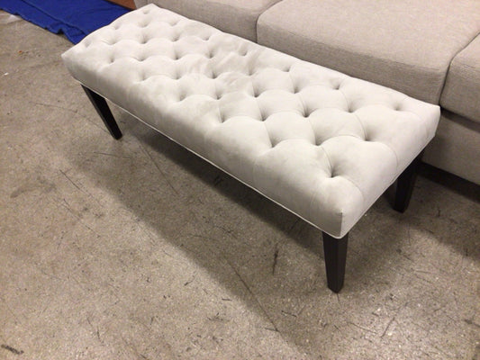 Taupe Tufted Bench