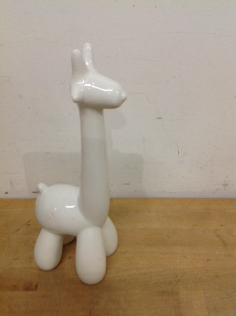 12" White Ceramic Giraffe