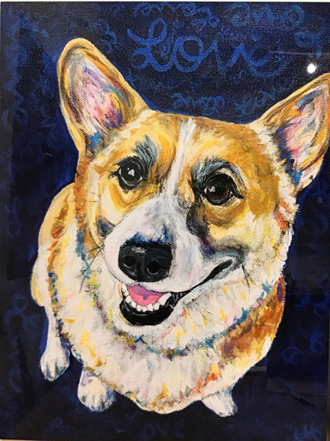 40"x30" "Love Gigi" Corgi By Amanda Anthony