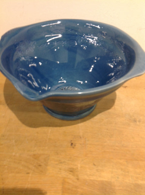 Bowl- 12" France Blue Ceramic