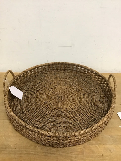 20" Wicker Basket Tray