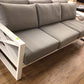 92.75" X 36" X 34" AS-IS City Furniture Linear White Dark Gray Aluminum Sofa