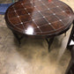 AS-IS Round Wood Inlay Top Coffee Table(Light Scuffs/Scratches/Round Mark)