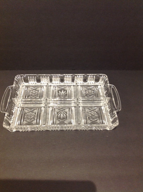 6-Section Crystal Crudite Dish