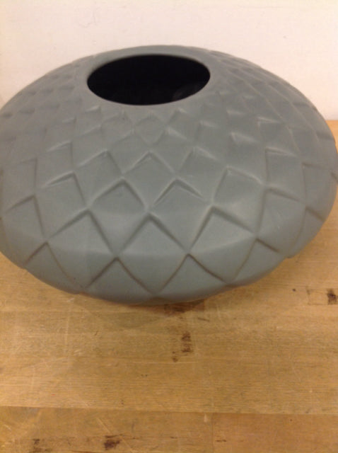 Vase- 12" Grey Ceramic
