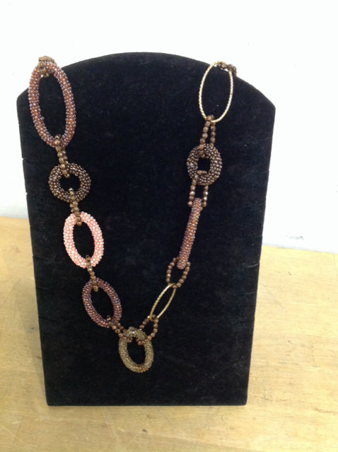 Beaded Hoop Chain Necklace
