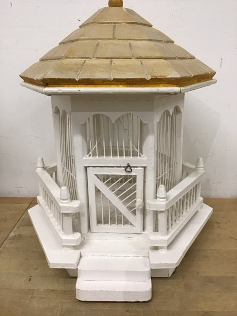 21" White Gazebo Bird Cage