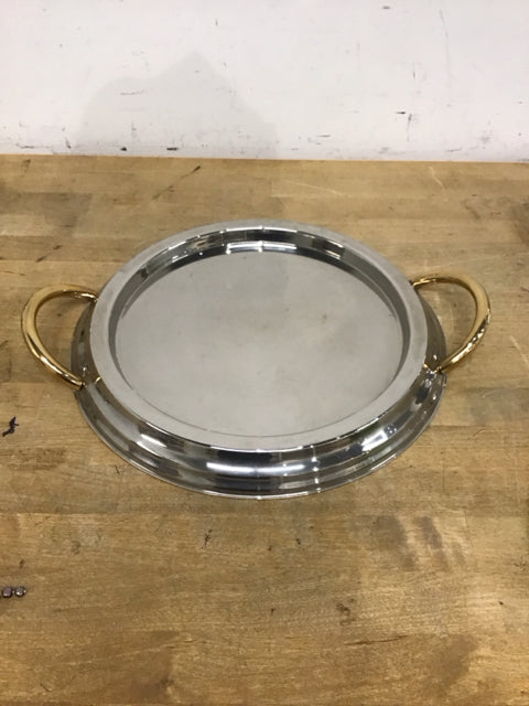 16" Round Stainless Steel Tray