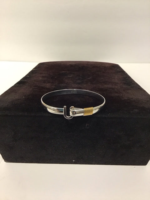 Silver Metal Buckle Bracelet
