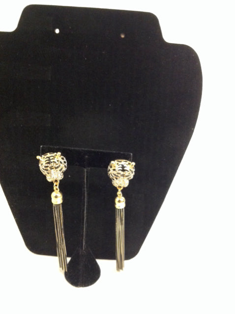 Leopards Head w/Crystals & Tassels