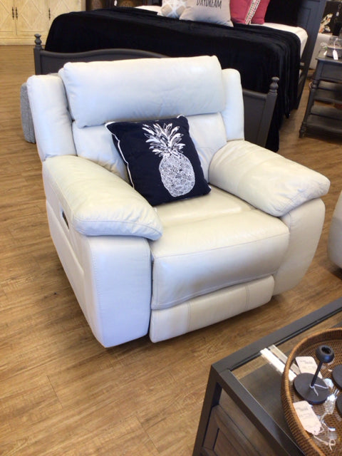 Cream Rocking Power Recliner