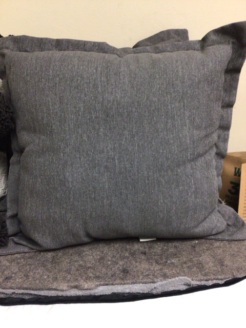 Dark Grey Fabric Pillow