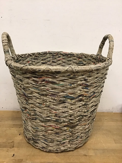 16" Recycled Paper Strip Woven Basket