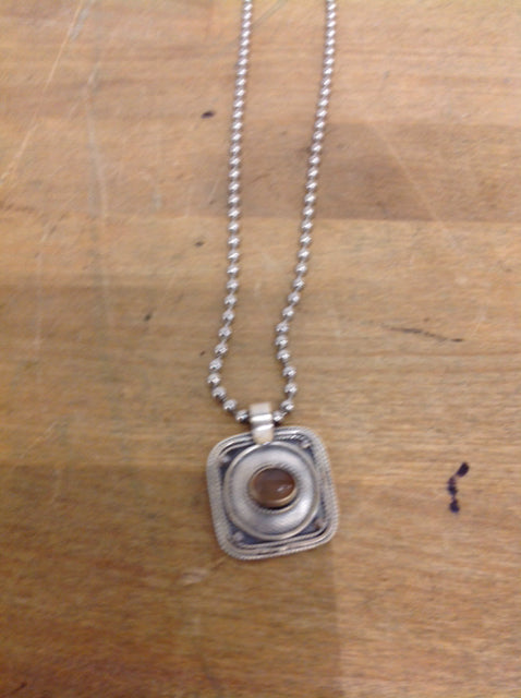 Necklace- Silver Stone Pendent