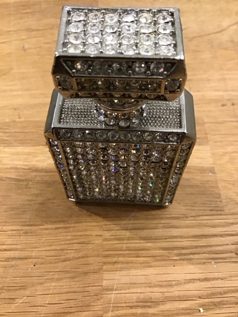 3" Crystal Perfume Bottle Trinket Box
