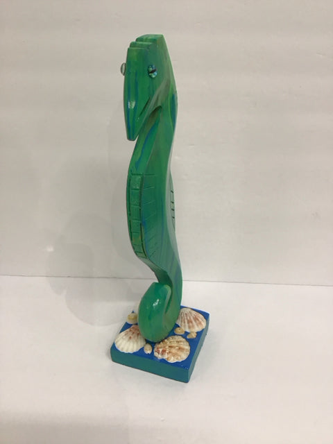 15x4 Green Seahorse By Susan David